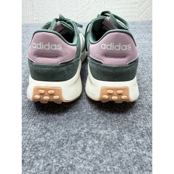 Adidas Run 60s 2.0 Womens Sneakers Green Pink White Retro Running Shoes Size 7 - Picture 3 of 7
